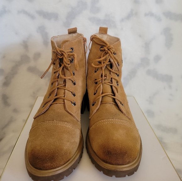 Heqimei wheat color boots Size 7 - Picture 3 of 5